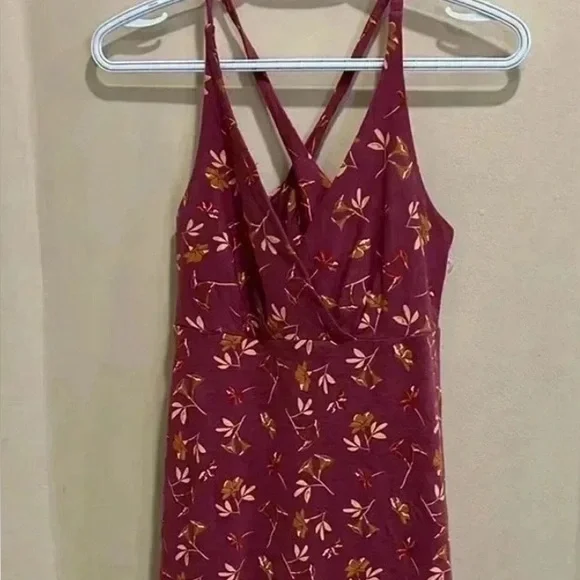 Patagonia Red Sheath Dress Sleeveless Halter Midi - Picture 7 of 9